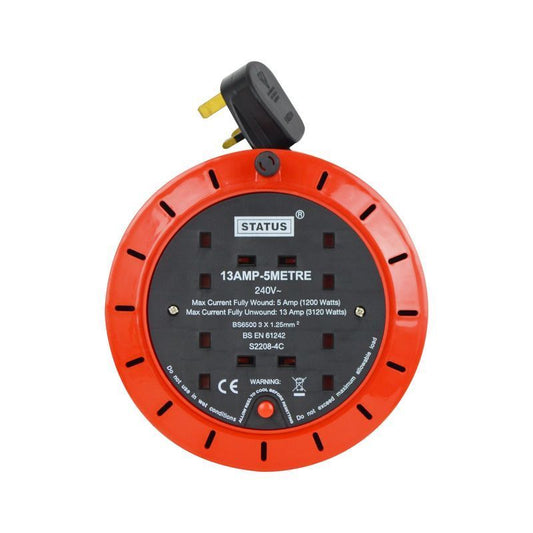 5 Metre 4 Socket Extension Reel