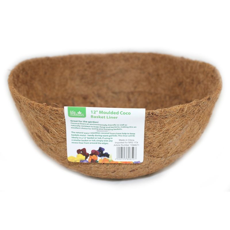 12inch Coco Moulded Hanging Basket Liner