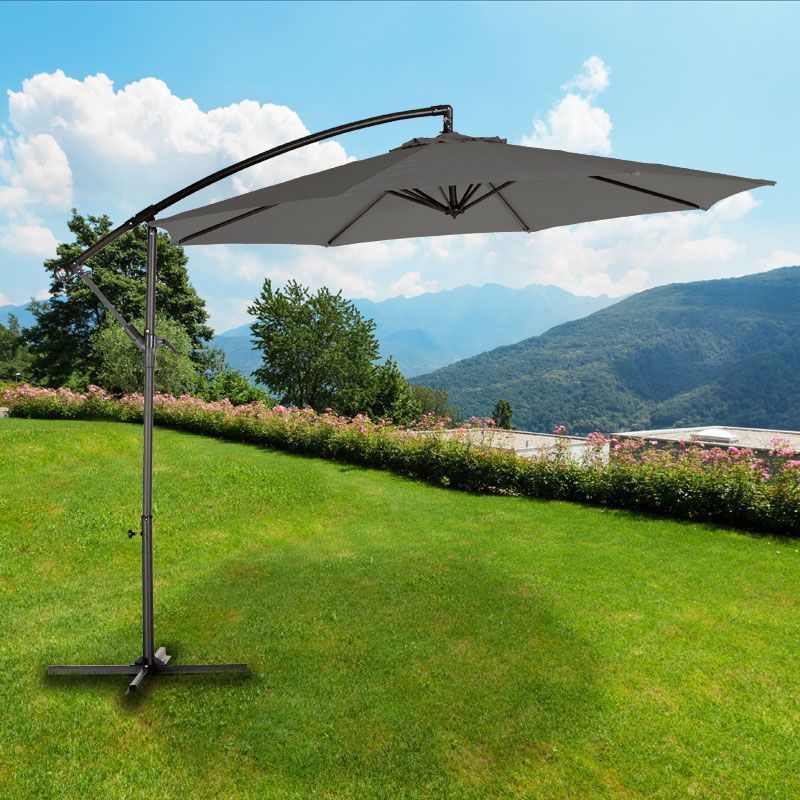 Overhang Garden Parasol by Croft - 3M Charcoal