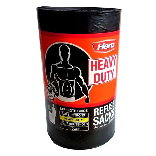 50 Hero Heavy Duty Refuse Sacks (100 Litre)