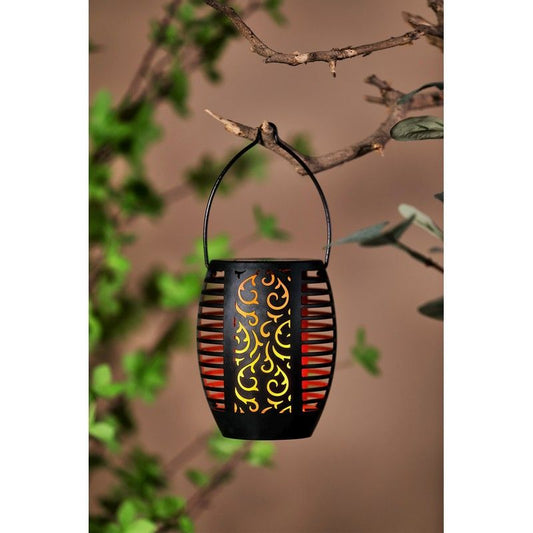 Solar Garden Lantern Decoration 12 Orange LED - 13cm by Bright Garden