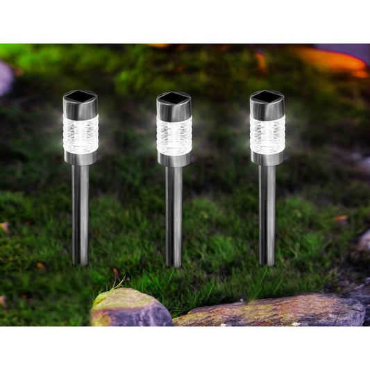 3 Pack Solar Garden Stake Light White LED - 57cm by Bright Garden