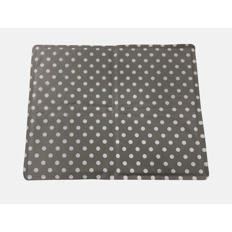 Cooling Gel Pet Mat - Grey White Dots - Small 50x40cm