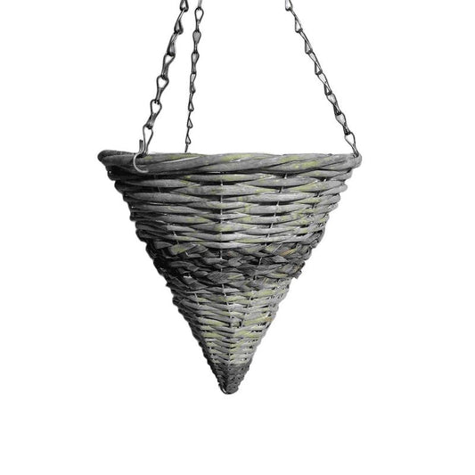 Garden Hanging Basket Grey Willow 30cm By Croft