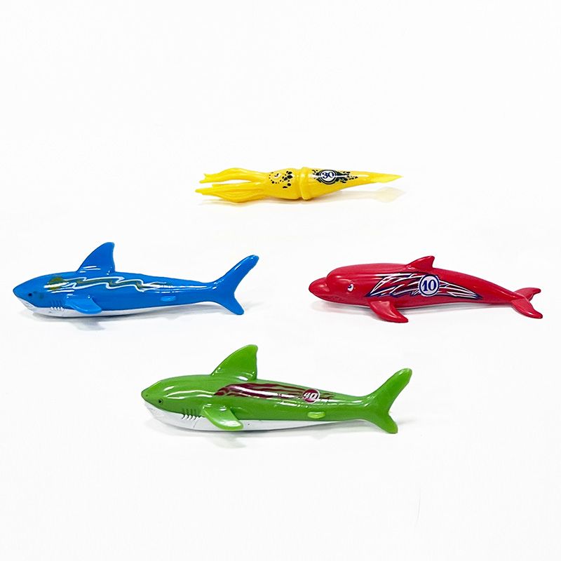 Sea Creatures Torpedo Dive Sticks - Pack Of 4