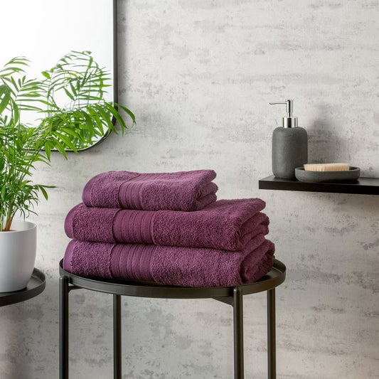 Hamilton McBride 70cm x 130cm Aubergine Bath Towel