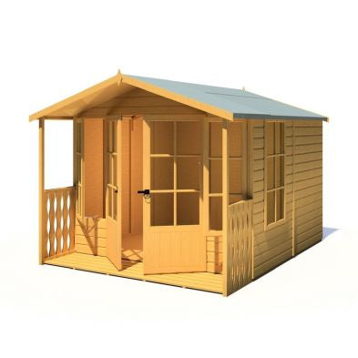 Shire Delmora 10' x 8' 6" Apex Summerhouse - Premium Dip Treated Shiplap