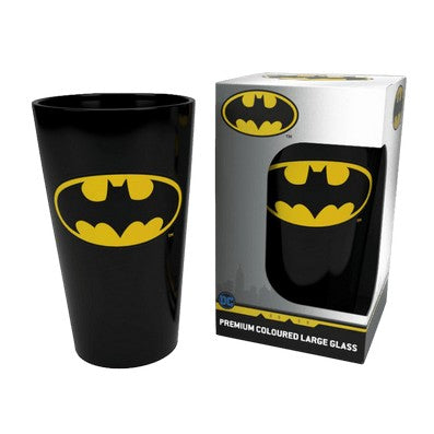 Large DC Comics Batman Symbol Black Glass 400ml