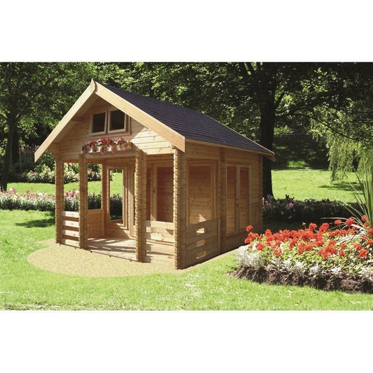 Shire Rockingham 12' 9" x 14' 8" Apex Log Cabin - Premium 70mm Cladding Tongue & Groove