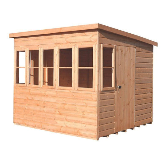 Shire Sun 10' 6" x 6' 4" Pent Potting Shed - Premium Dip Treated Shiplap